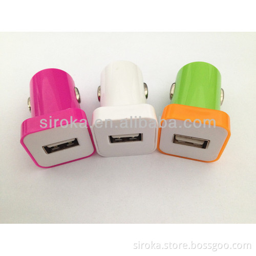 Mini car usb charger 5v 1A single port car charger portable mobile phone charger
